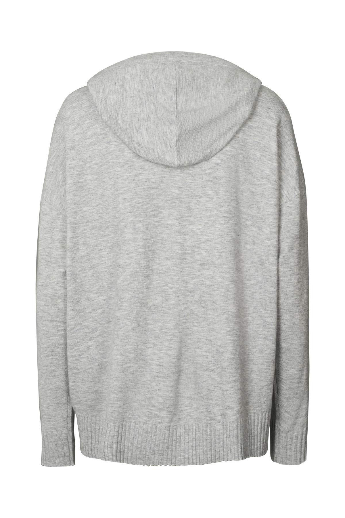 Knit lounge over size hoodie - Helena I Grey melange