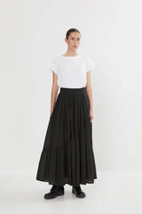 Angled gather skirt - Polonia I Black