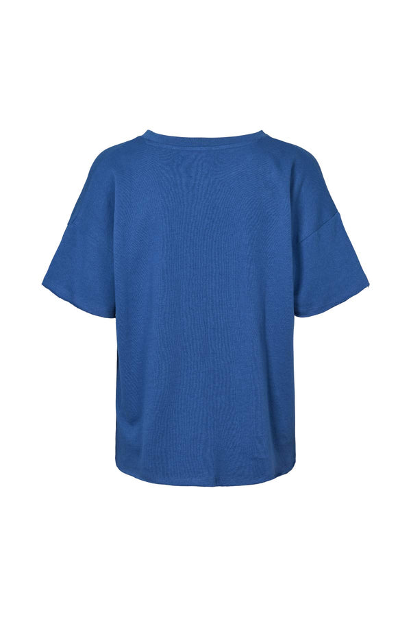 Light stretch cropped t-shirt - Margot I Workwear blue melange
