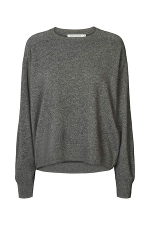 Dalani - Woolcash boxy sweater I Dark grey melange