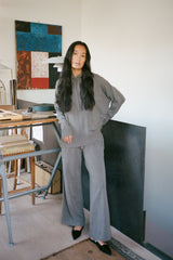 Knit lounge wide pants - Filine I Mole melange