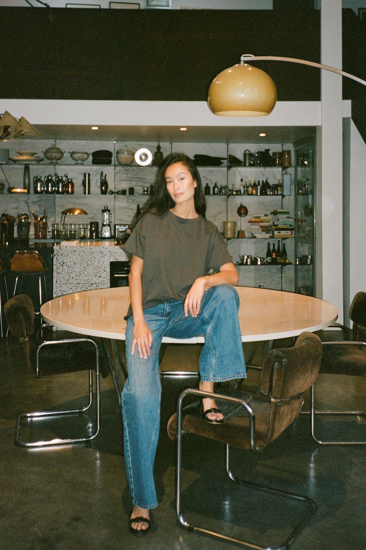 Light stretch cropped t-shirt - Margot I Faded black
