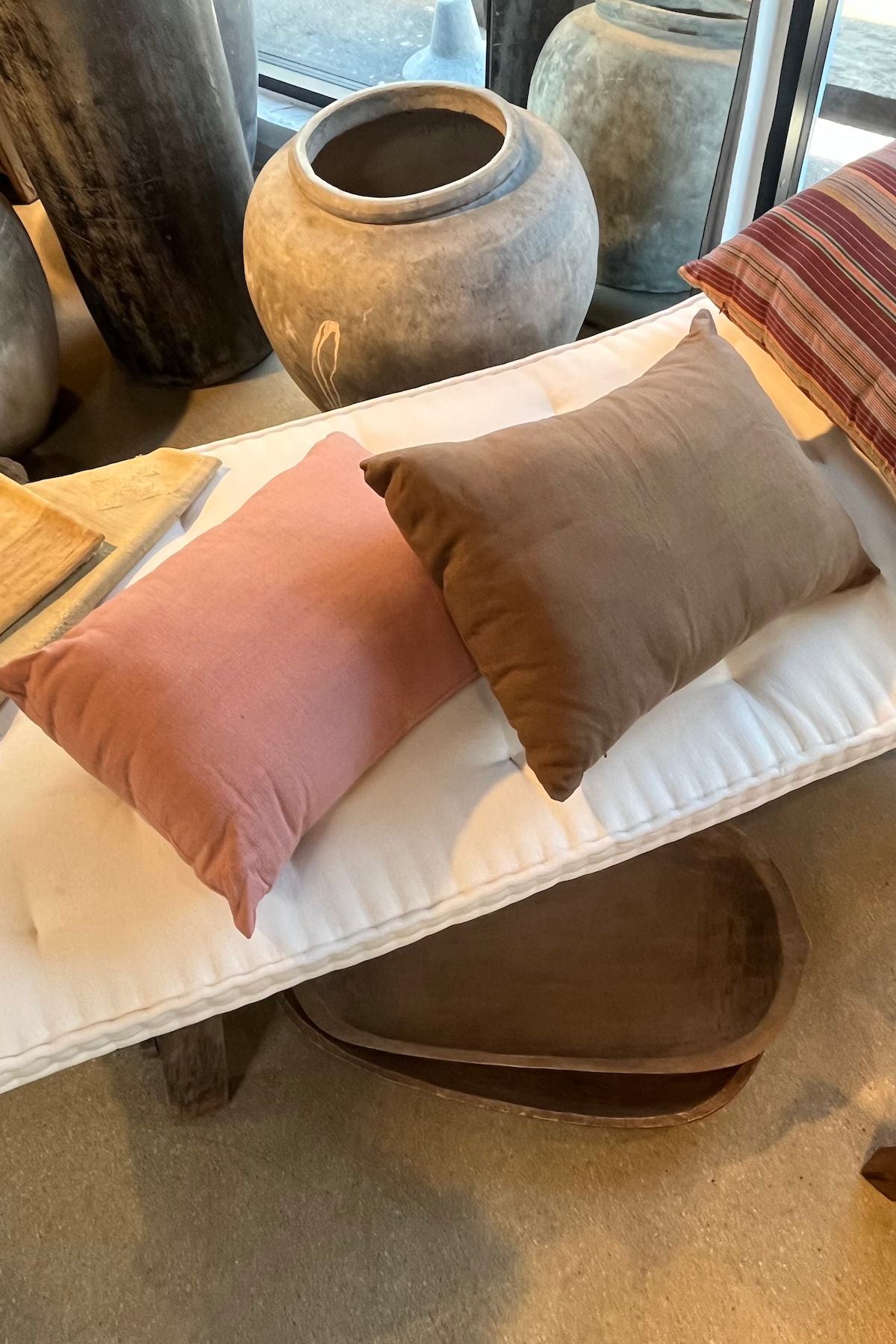 Cotton plain pillow - Rabens Apartment I Brown