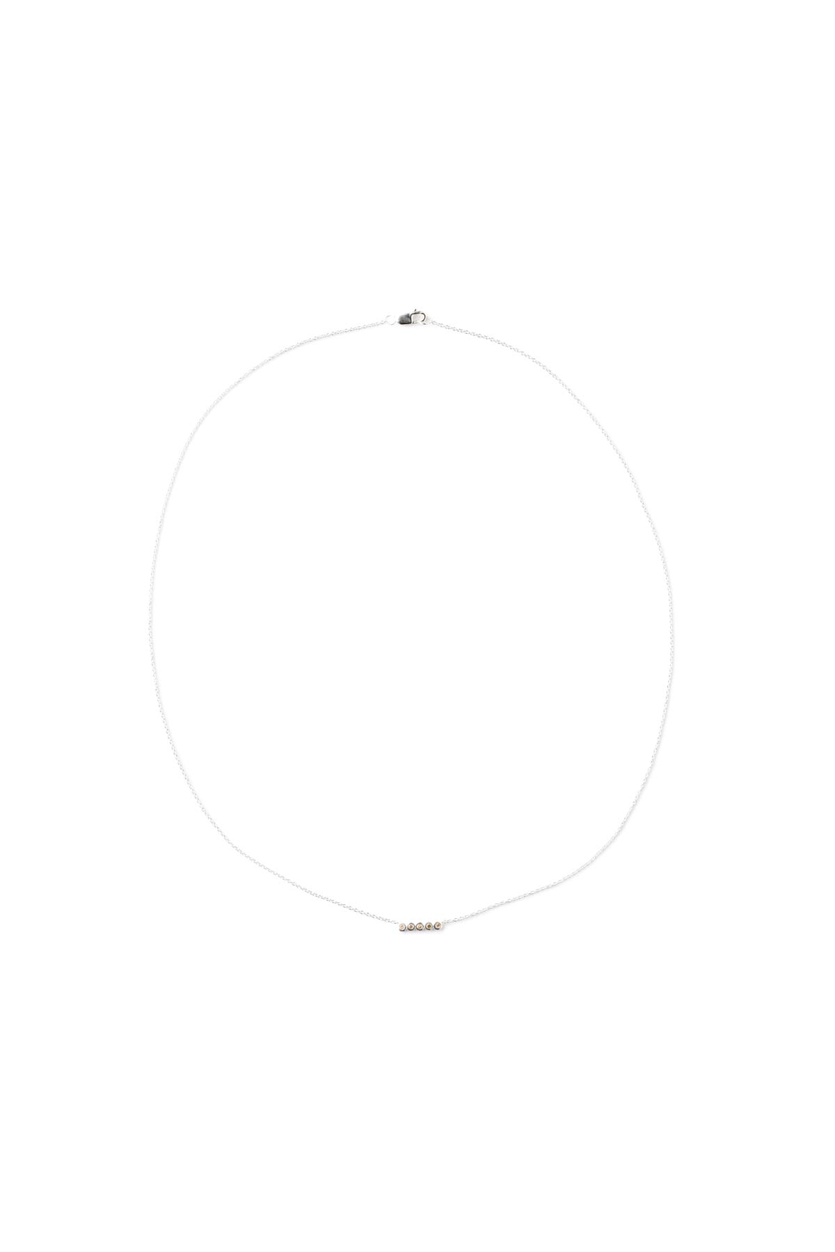 Diamond necklace - Rabens Momento I Silver w/ Champaign diamond