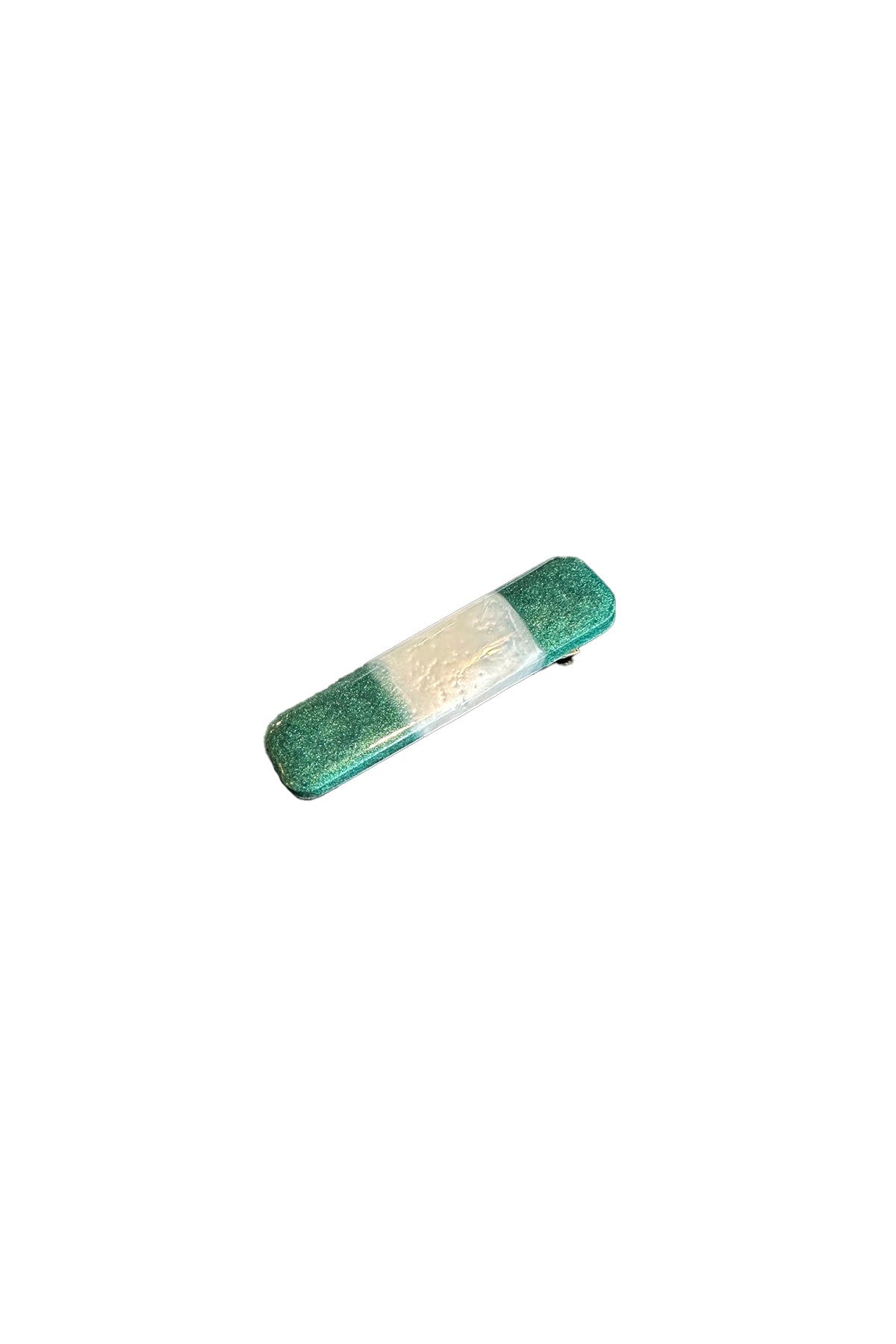 Hair Clip Mini - Zia I Dark Green Stripe