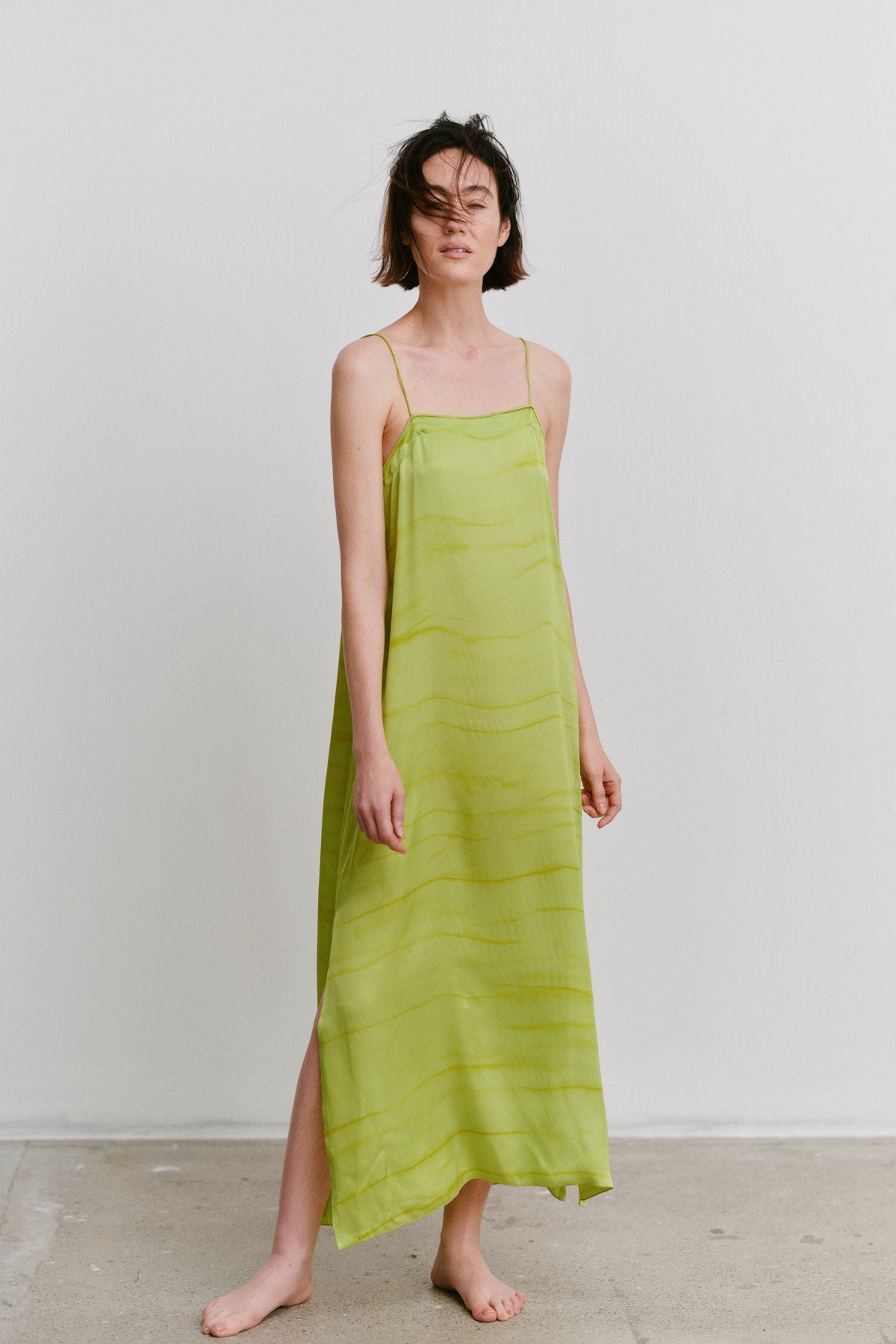 Laurentine - Chartreuse camisole dress I Chartreuse