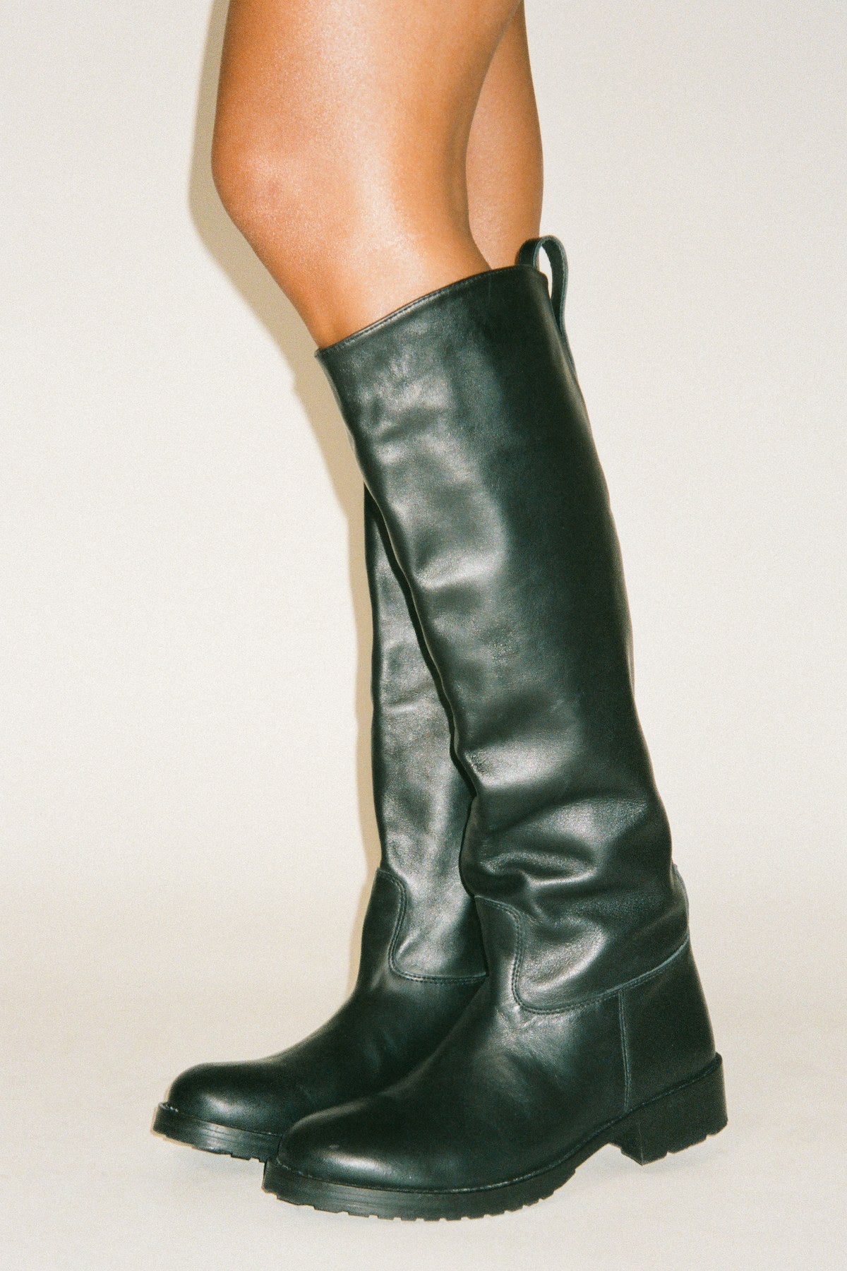 Leather riding boot - Marit I Black
