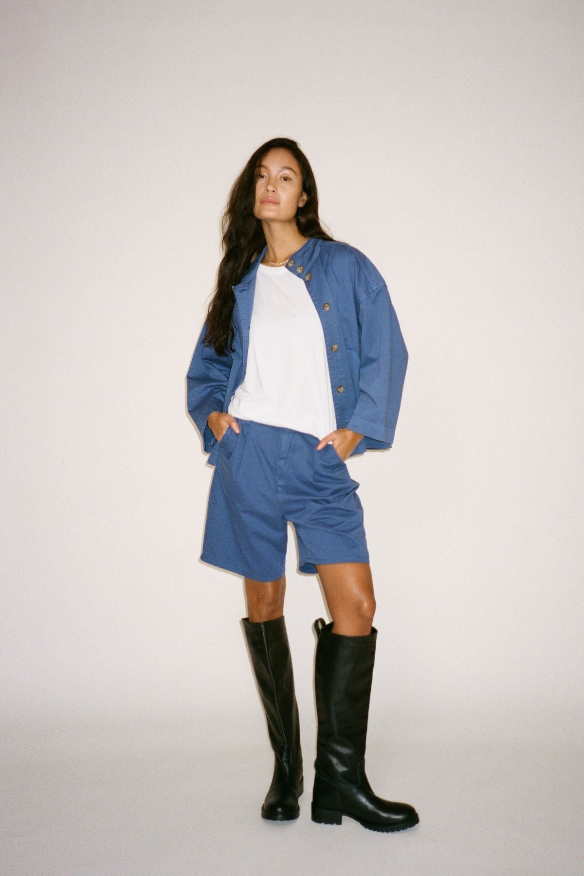 Canvas light shorts - Halfa I Workwear blue