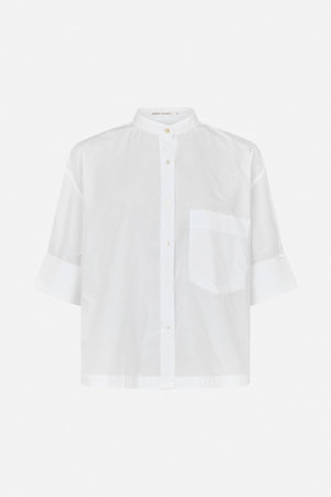 Seval - Poplin boxy shirt I White