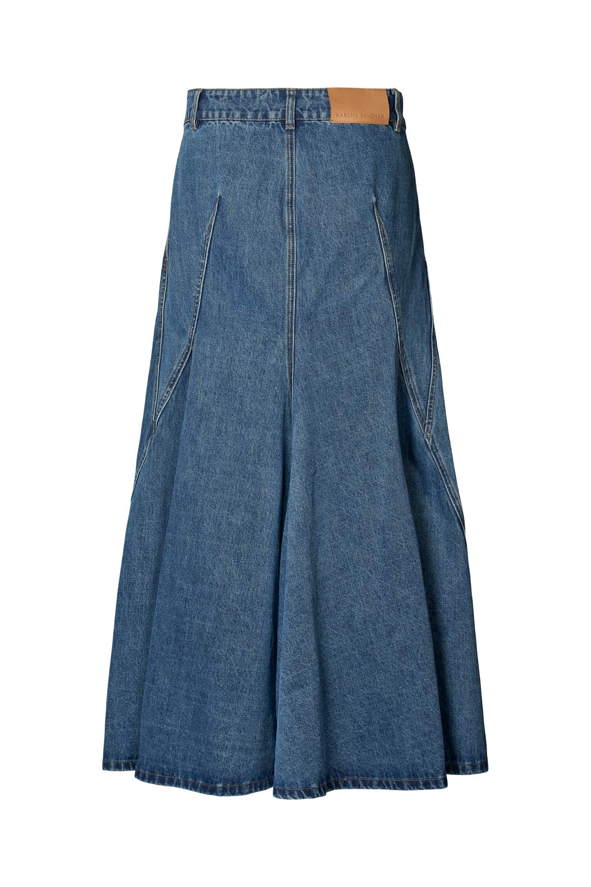 Denim panelled skirt - Henrike I Washed indigo