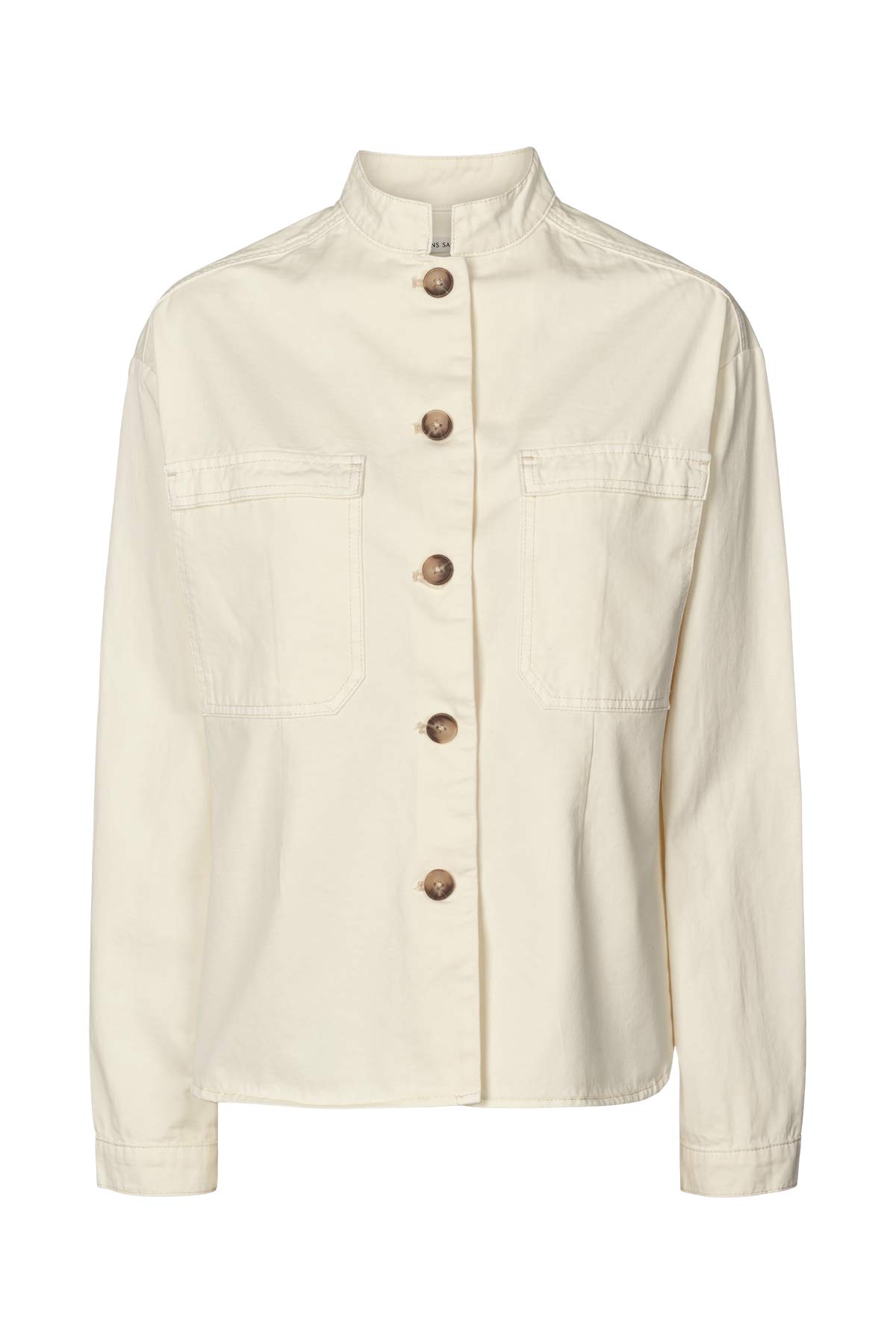 Canvas light shirt - Jozephine I Winter white