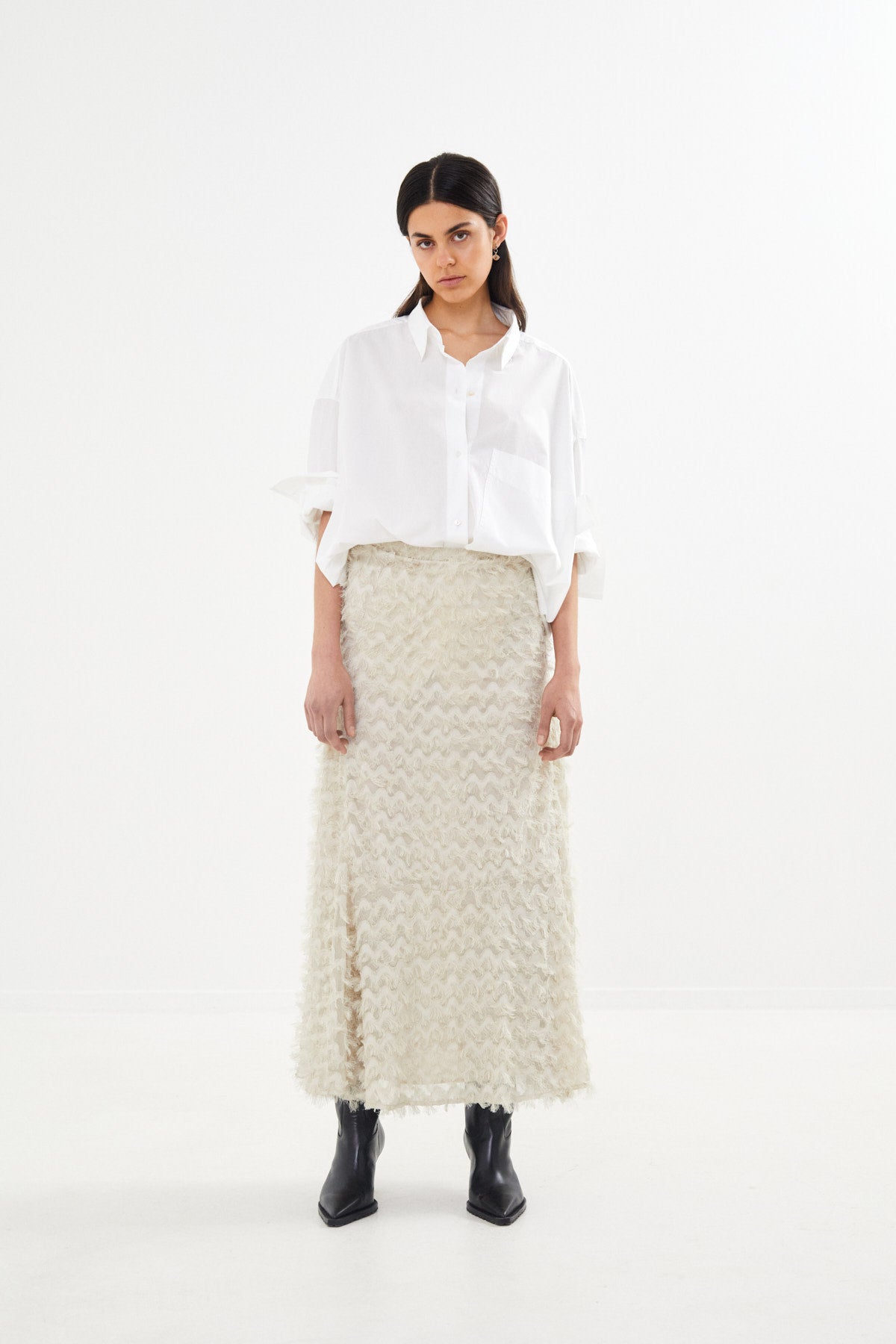 Feathery skirt - Selilja I Oyster