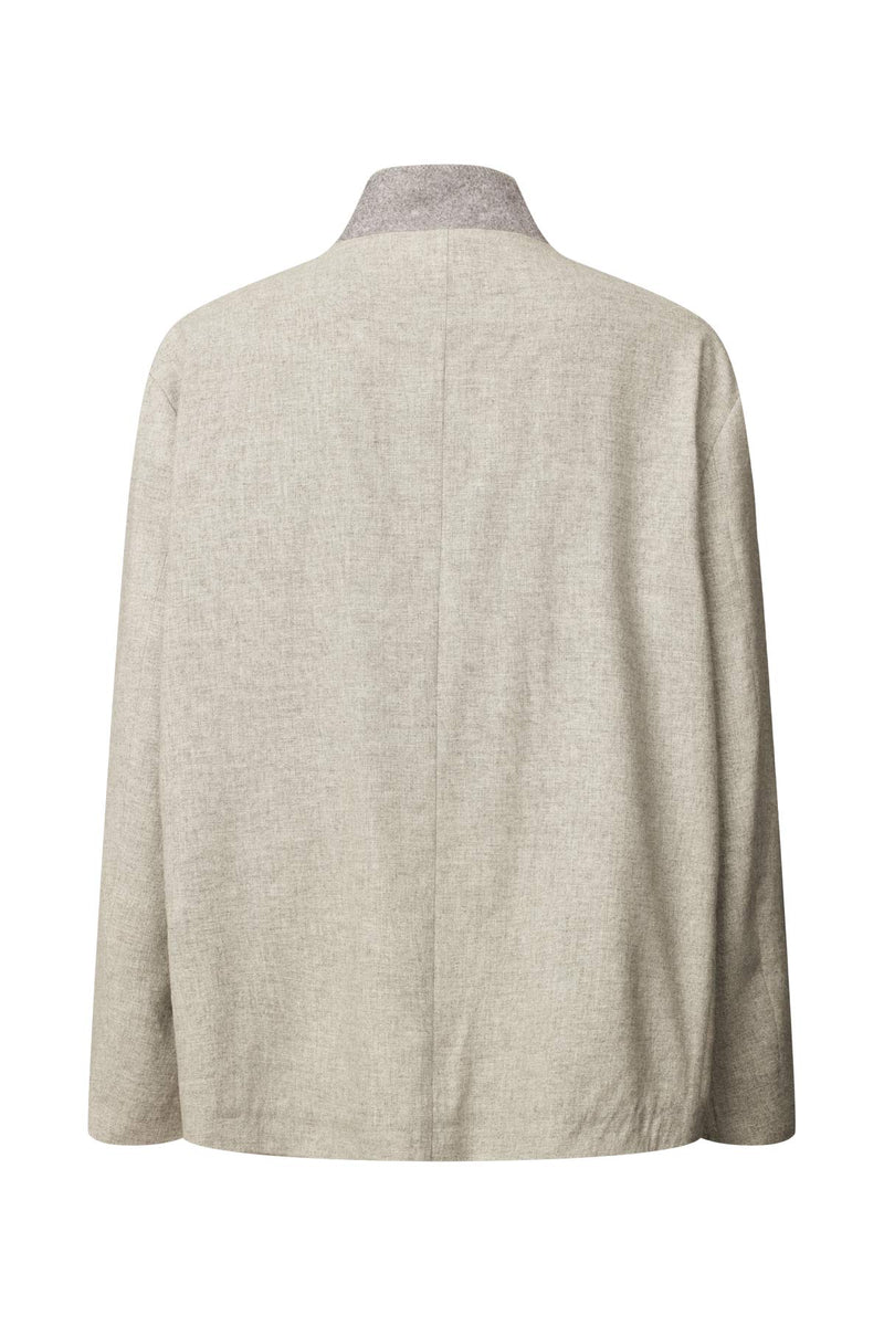 Ethena - Drapy tailoring jacket I Grey melange