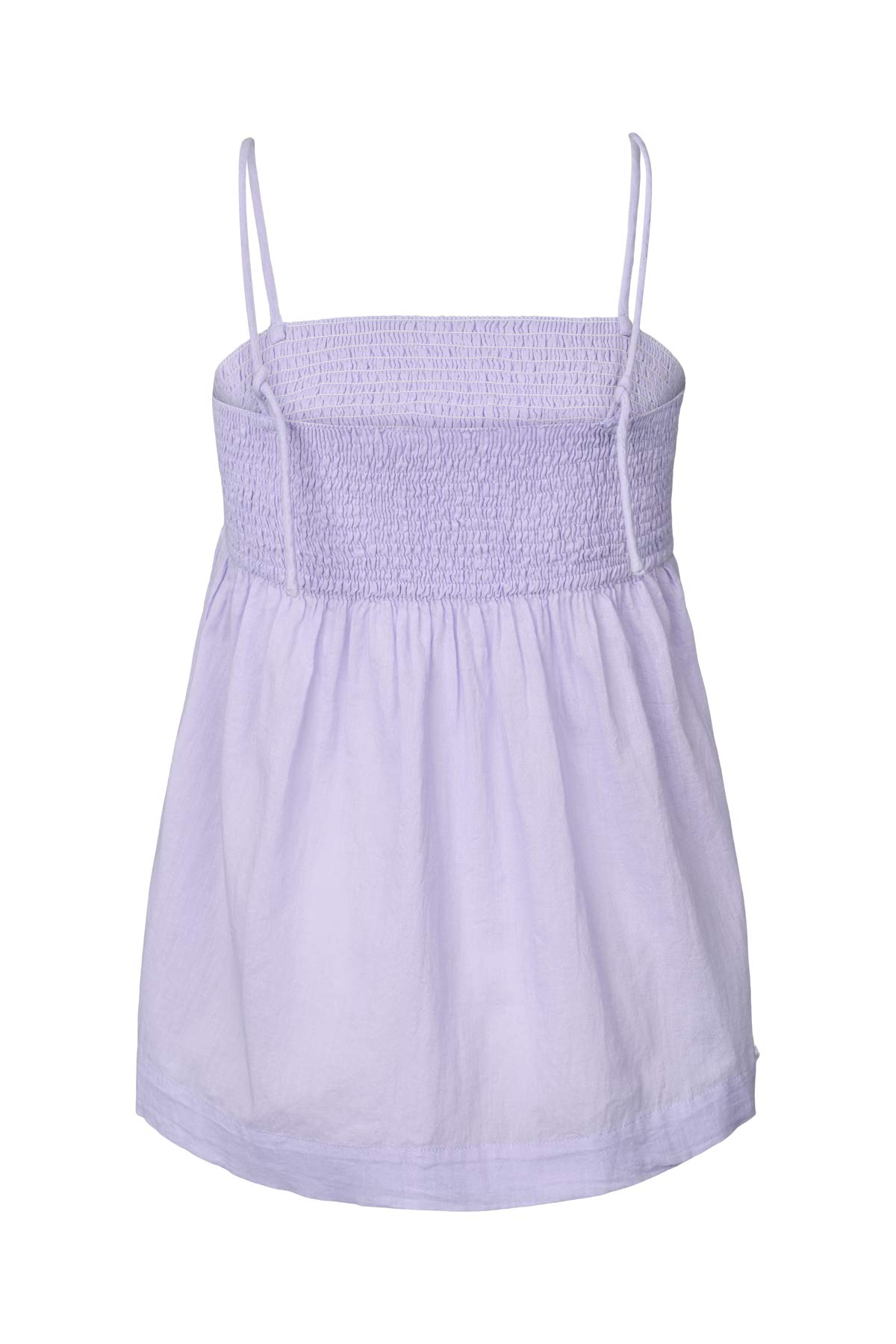 Cotton smock string top - Dot I Violet