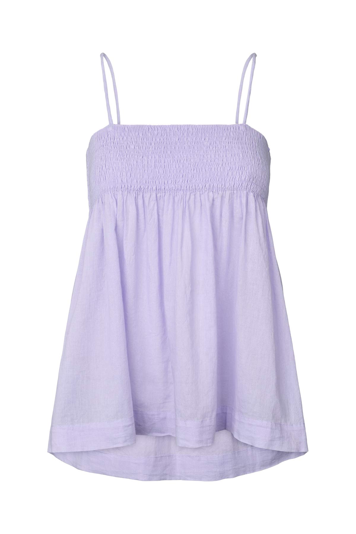 Cotton smock string top - Dot I Violet