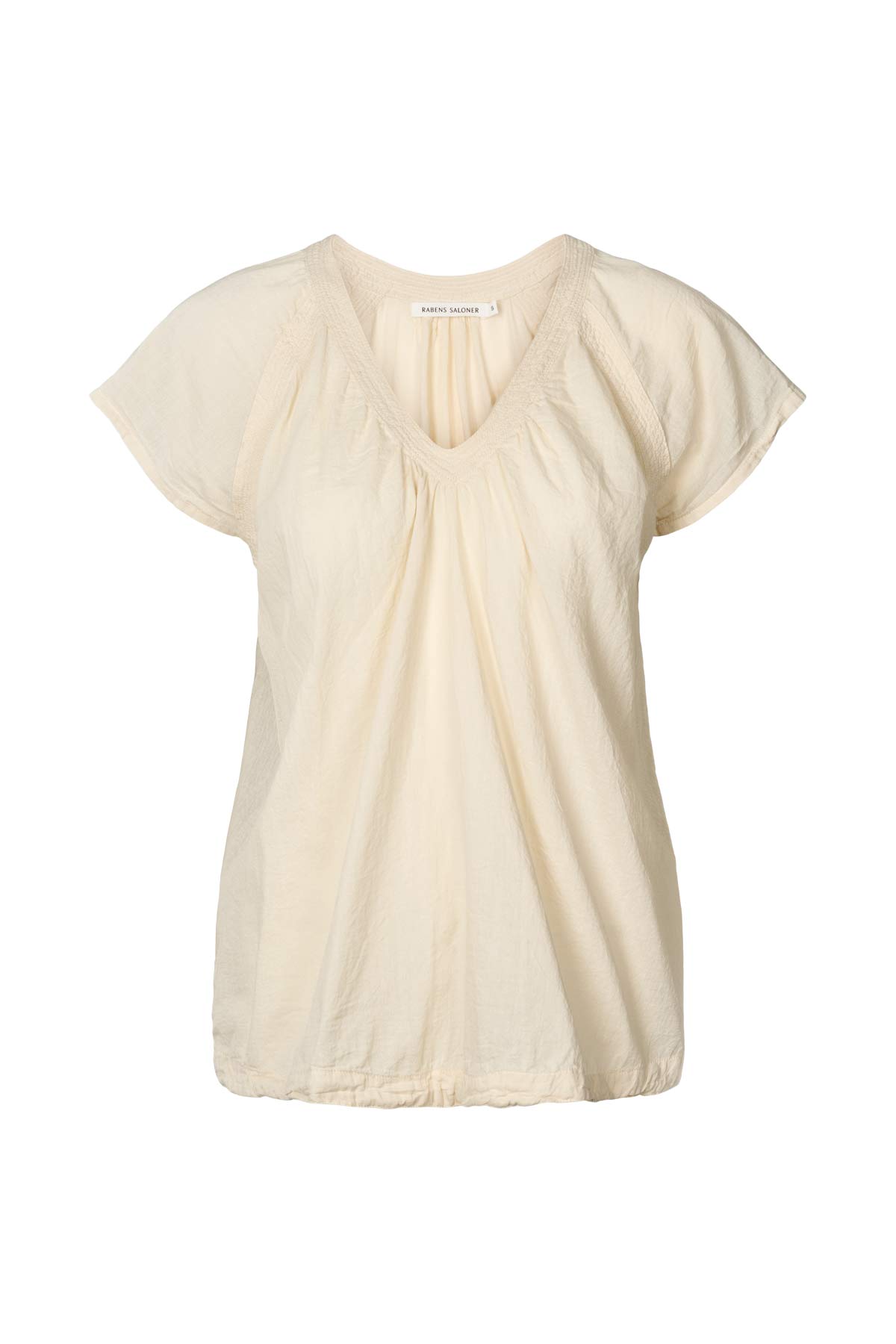 Cotton V-neck top - Dipsy I Sandstone