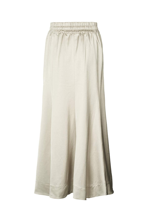 Techno drape flared skirt - Parel I Oyster