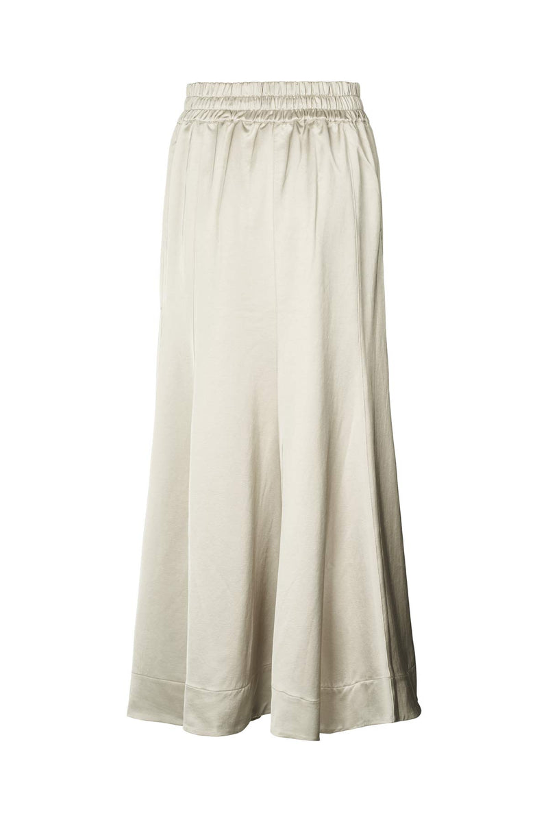 Techno drape flared skirt - Parel I Oyster