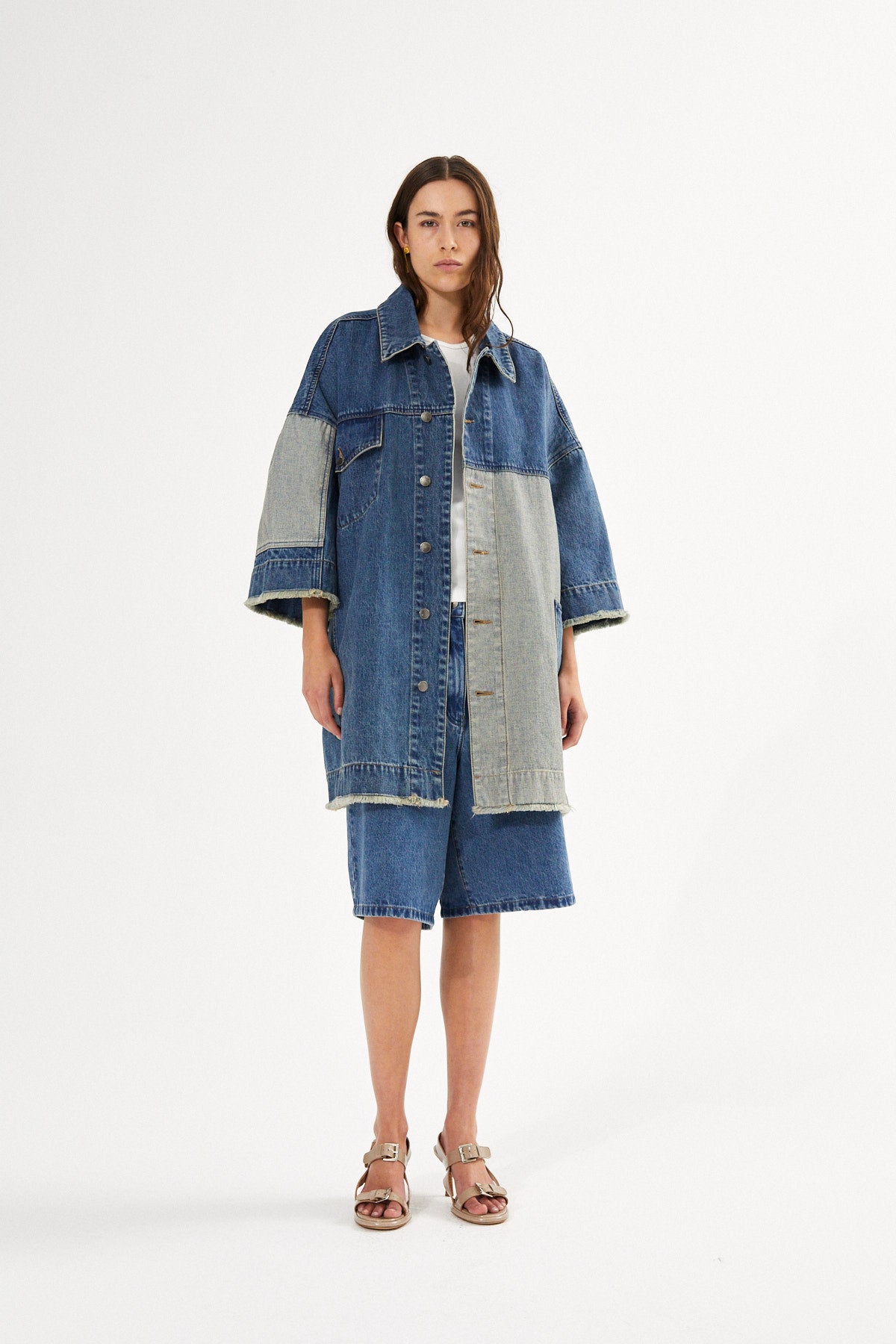 Denim kimono jacket - Oya I Washed indigo