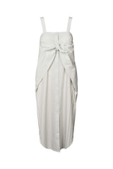 Medley stripe tie front dress - Bondie I Dirty chalk stripe