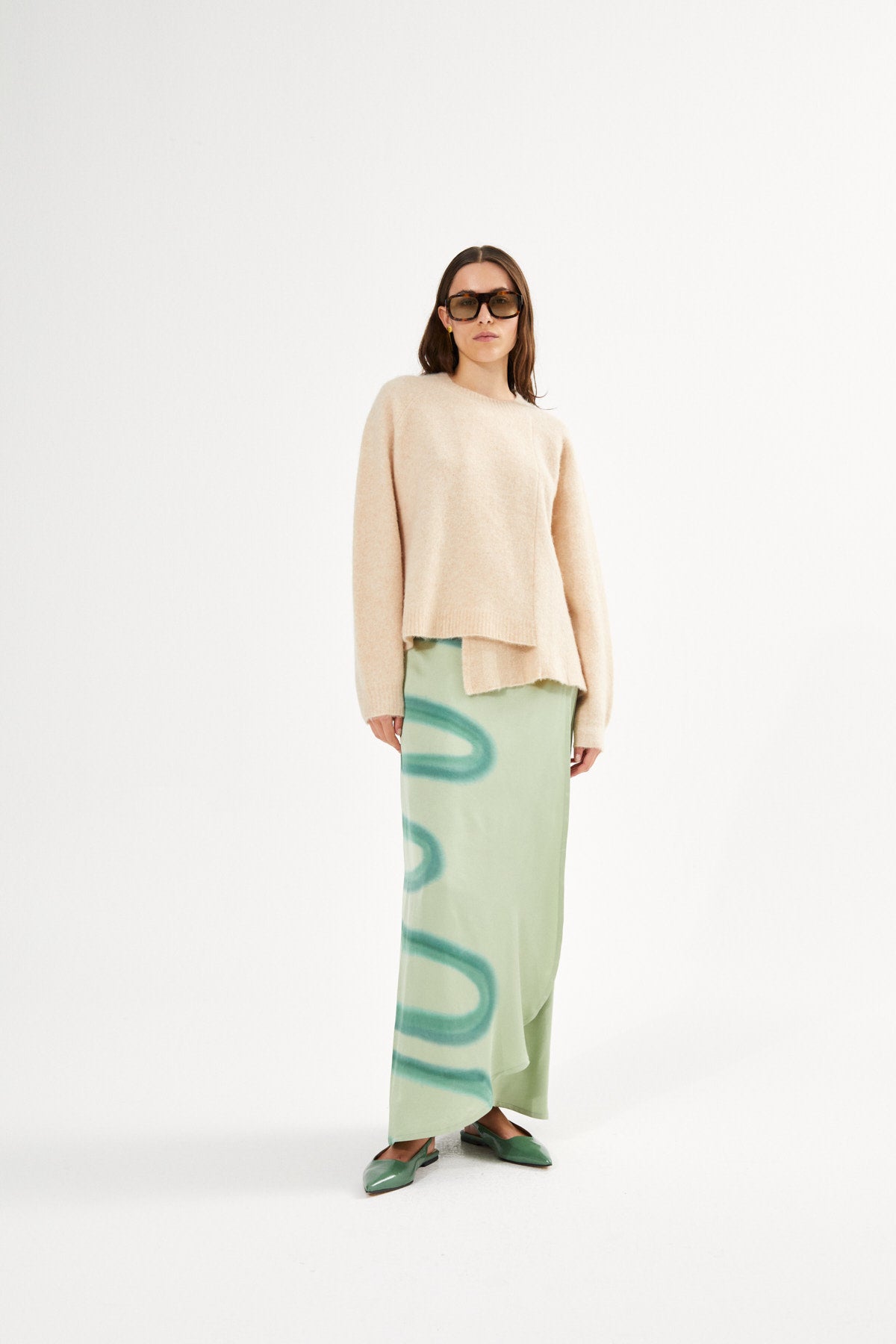 Soft knit boxy sweater - Cedra I Buttercream