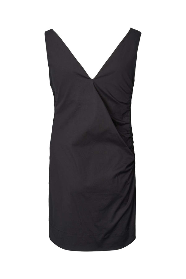 Papery V-neck dress - Behani I Black