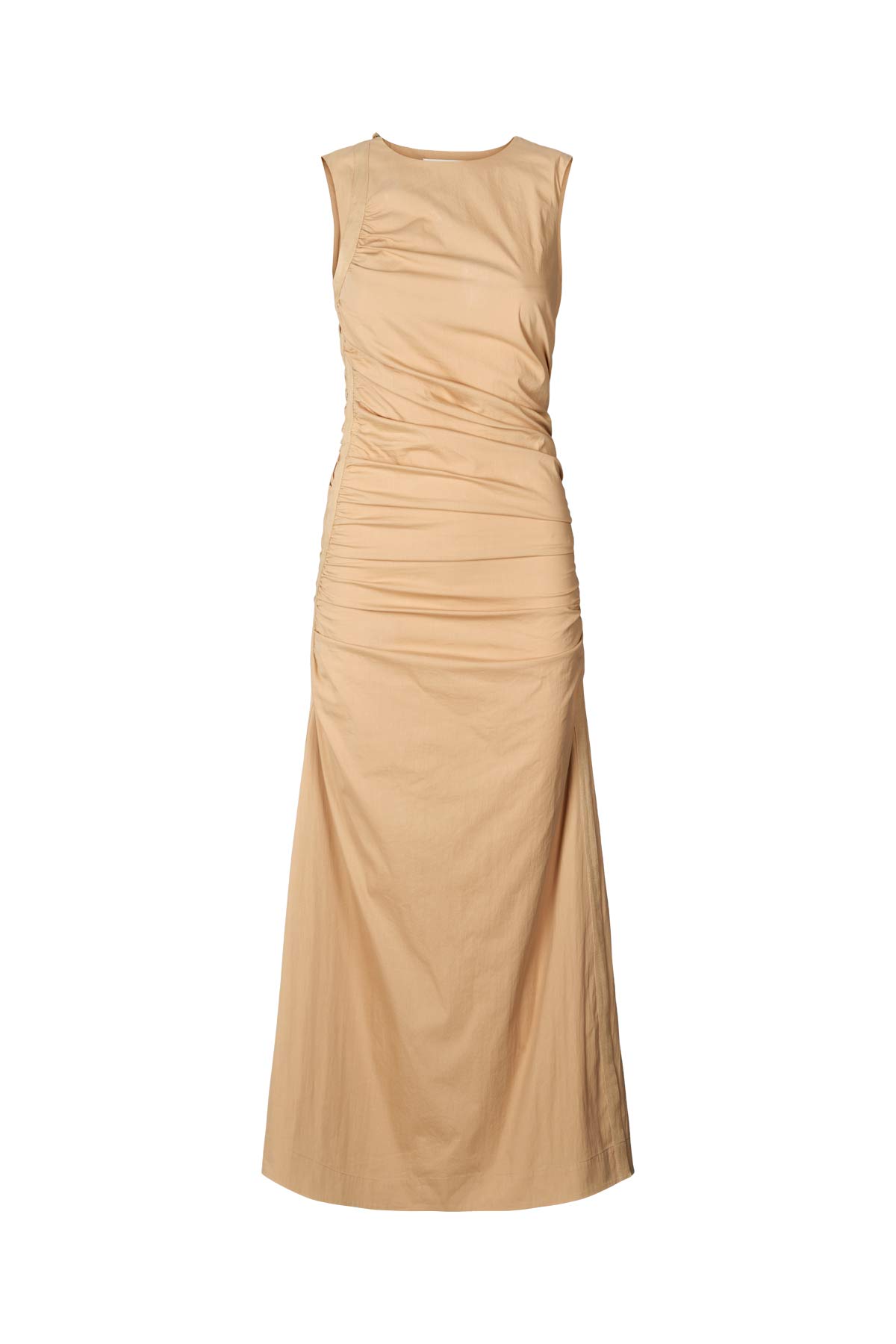 Papery fitted long dress - Bibber I Toffee