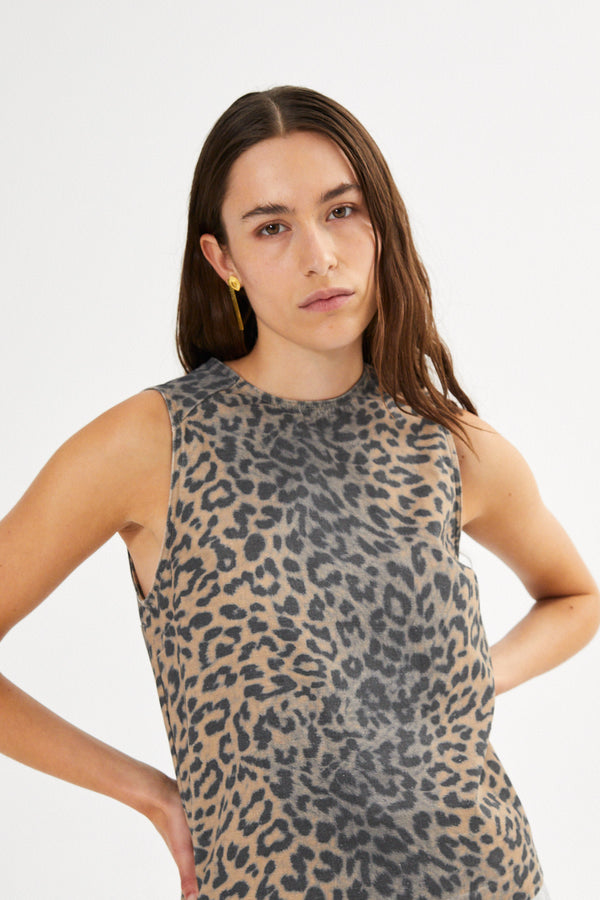 Leopard print tank top - Piper I Leopard