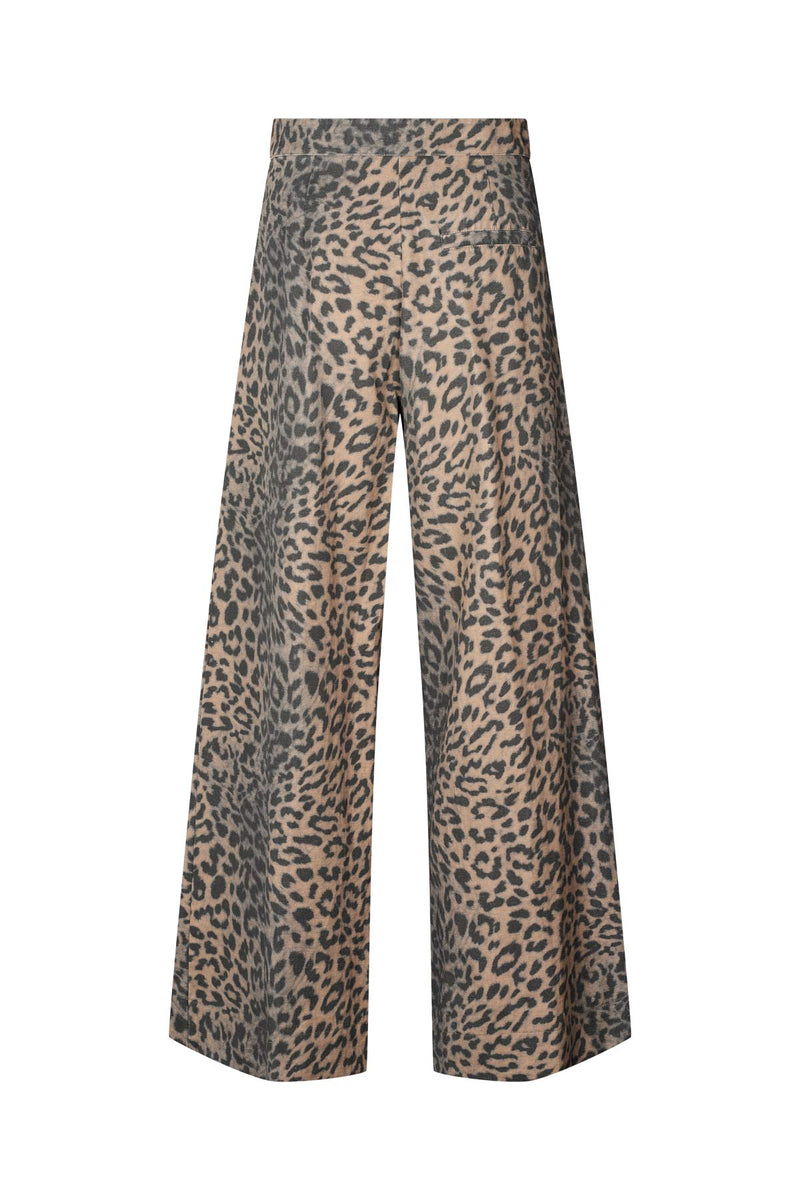 Leopard print wide leg pants - Inja I Leopard