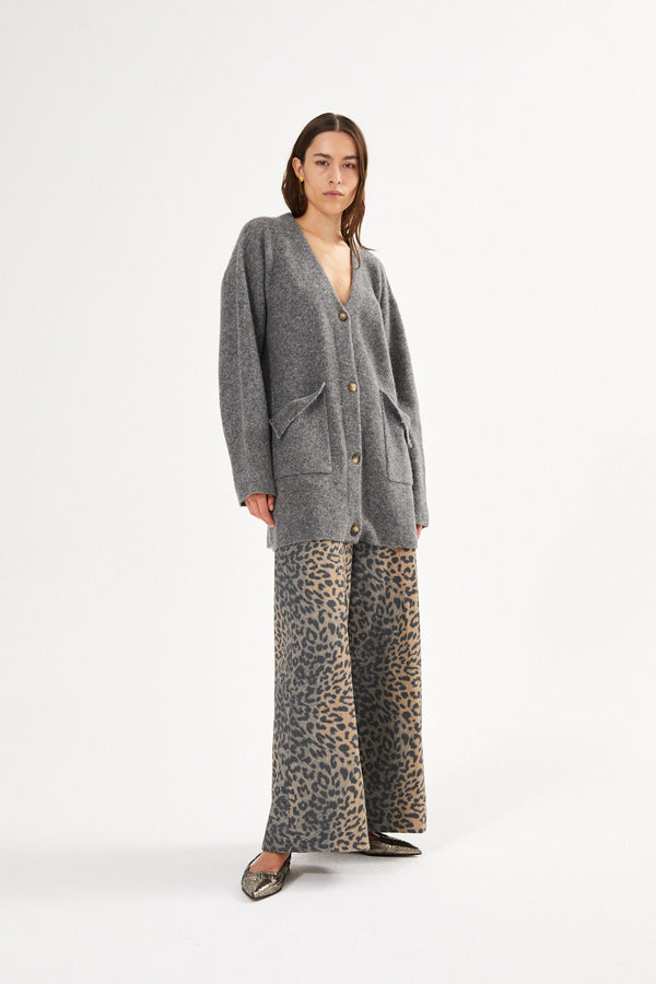 Leopard print wide leg pants - Inja I Leopard
