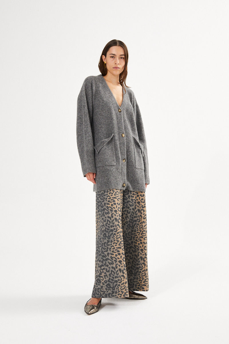 Leopard print wide leg pants - Inja I Leopard