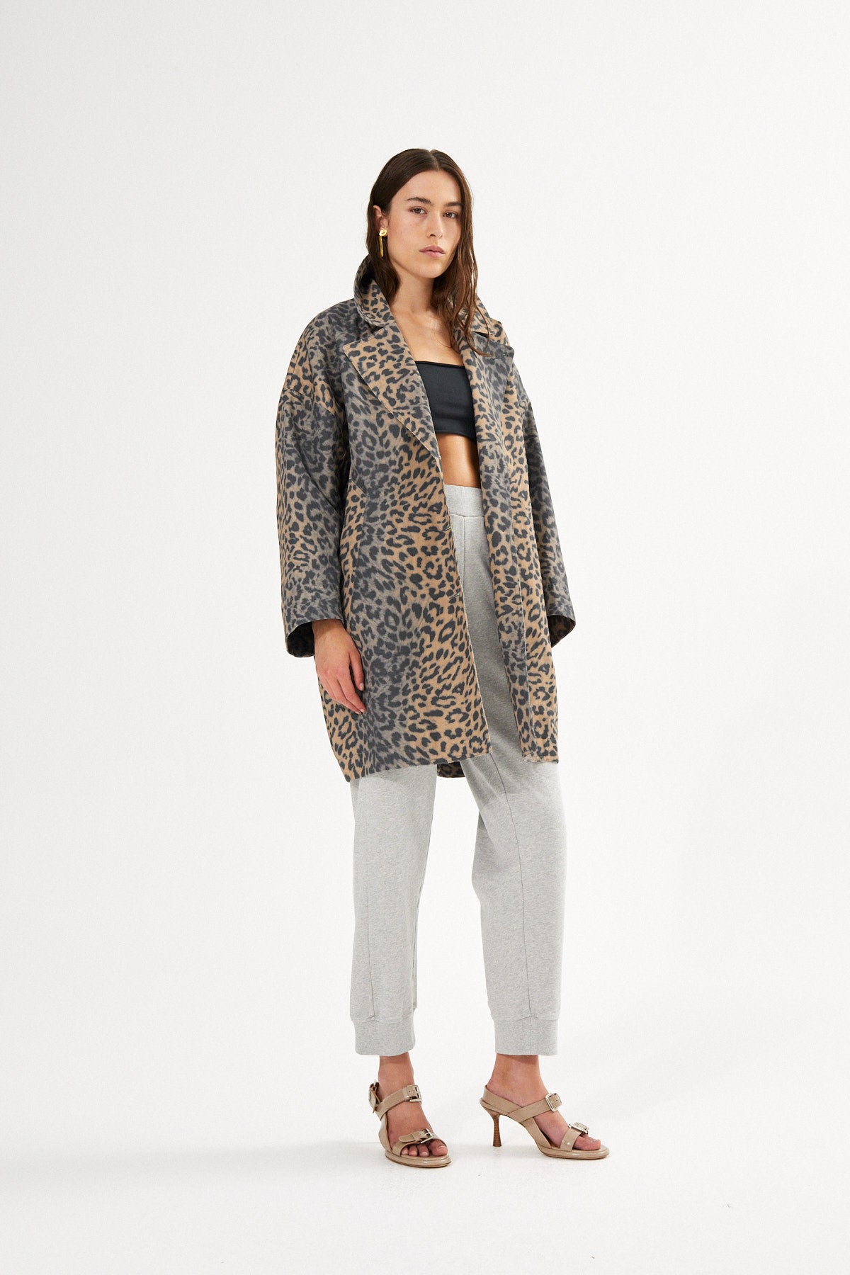 Leopard print oversize jacket - Jacqline I Leopard