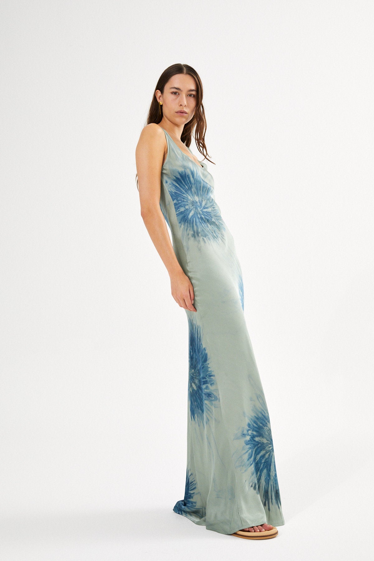 Cartwheel bias dress - Lavan I Ocean combo