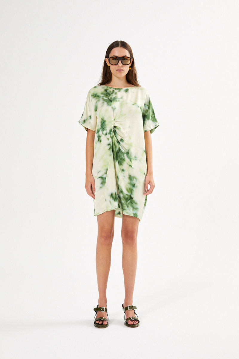 Fusion draped pick up dress - Inaz I Emerald combo