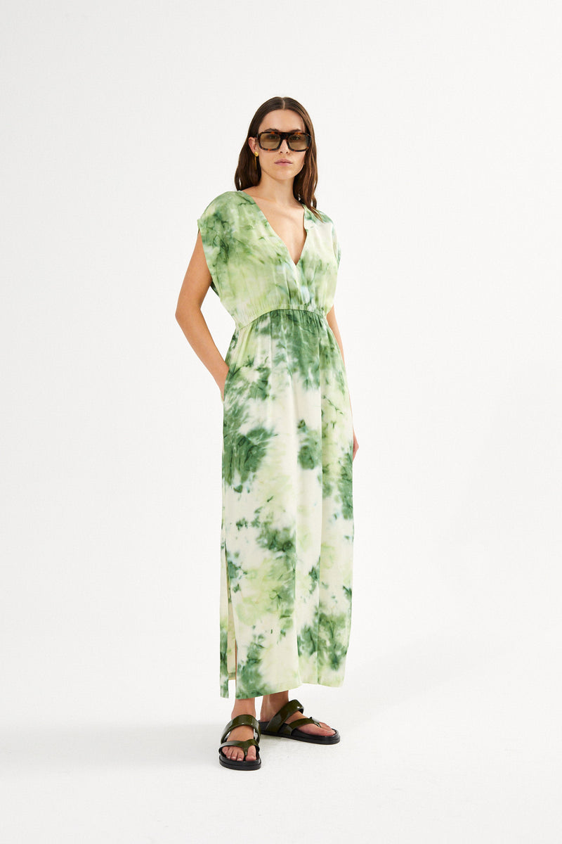 Fusion elastic waist dress - Indi I Lemon combo