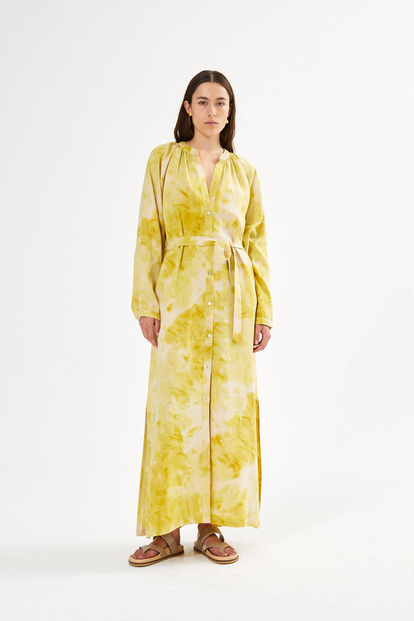 Fusion belt dress - Ingela I Lemon combo