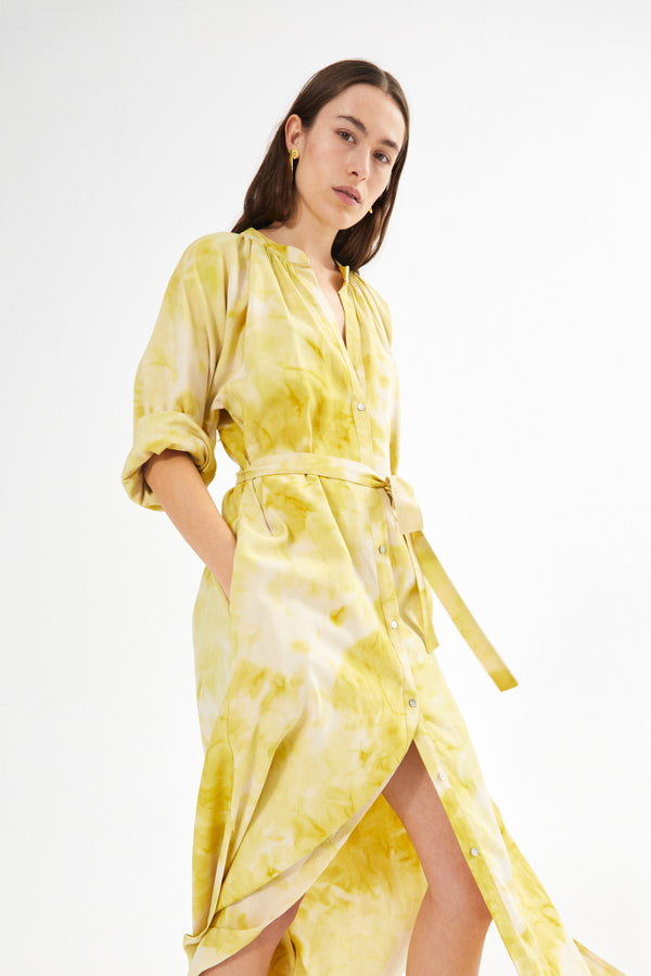 Fusion belt dress - Ingela I Lemon combo