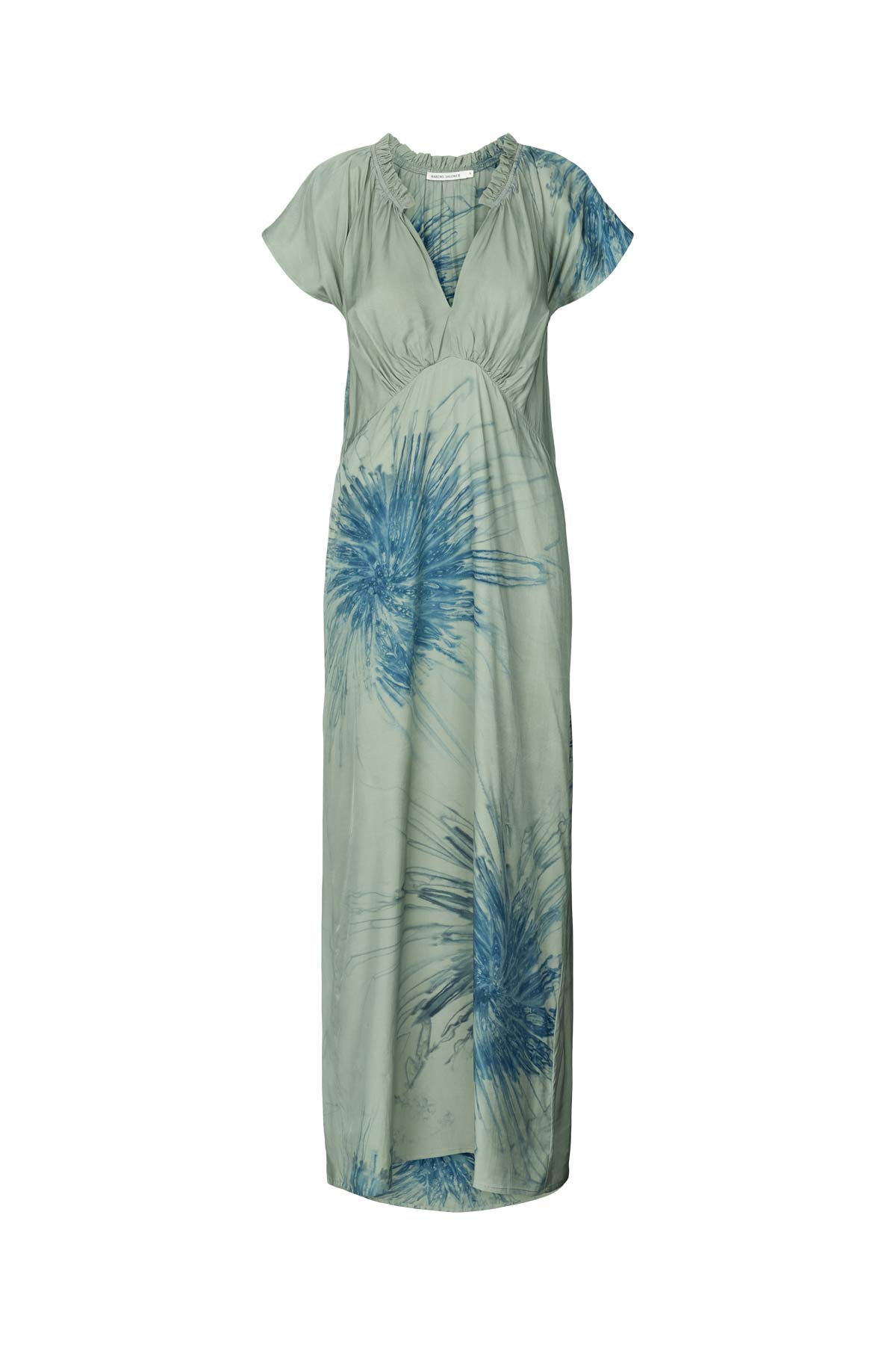 Cartwheel frill neck dress - Rosie I Ocean combo