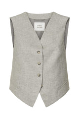 Favour - Drapy tailoring vest I Grey melange