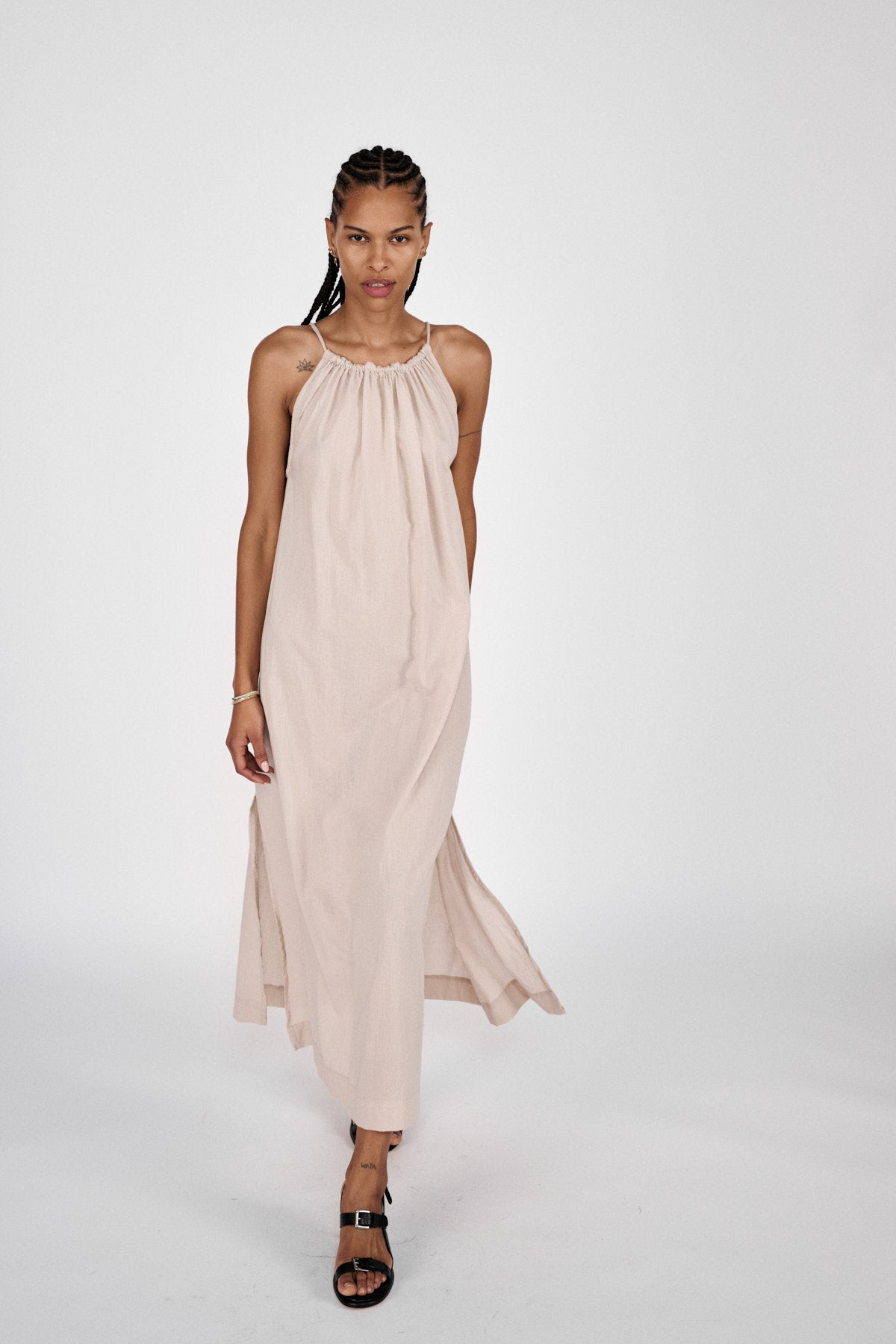 Hope - Cotton halter dress I Black