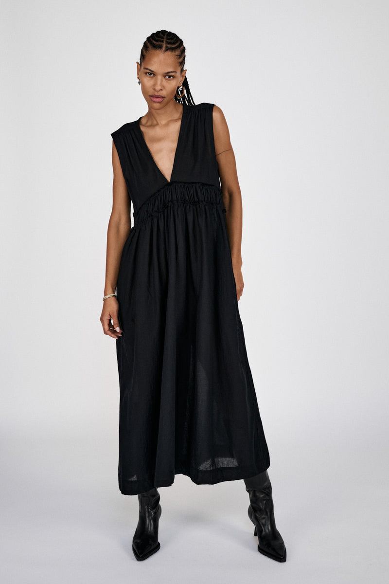 Harmonie - Cotton long dress I Raw lumber