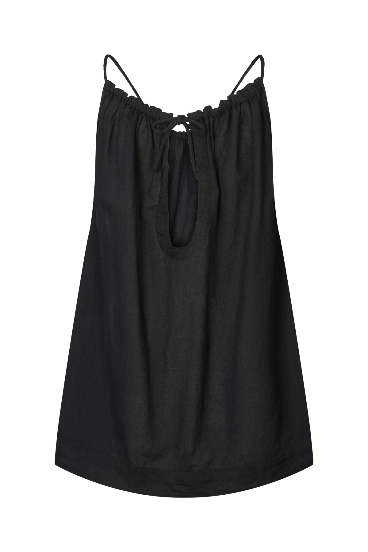 Hoda - Cotton halter top I Black