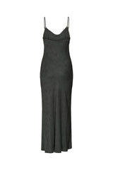Glorie - Cluster jacquard bias dress I Black