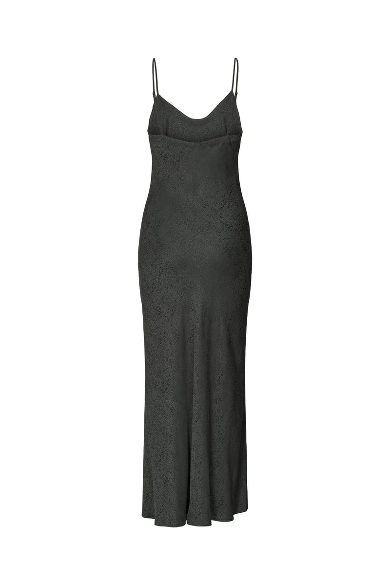 Glorie - Cluster jacquard bias dress I Black