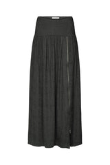Gusta - Cluster jacquard zip skirt I Black