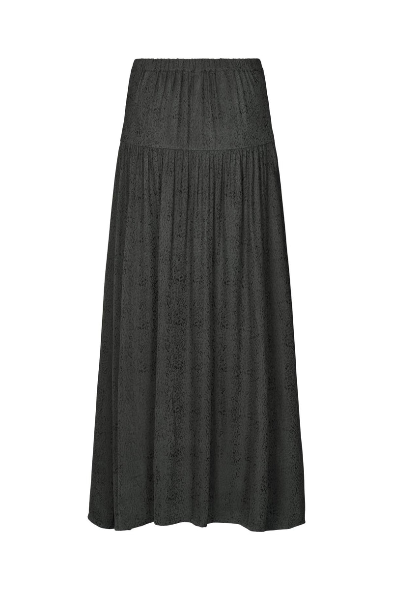 Gusta - Cluster jacquard zip skirt I Black
