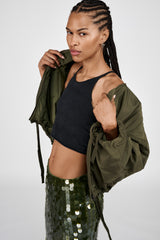Lior - Clover sequins pencil skirt I Army Green