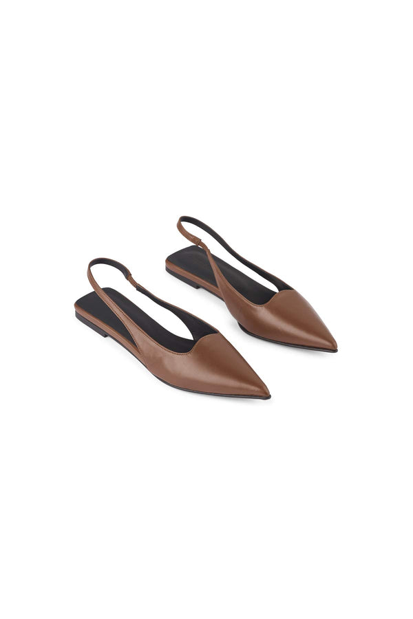 Acacie - Pointy slingback I Dark brown