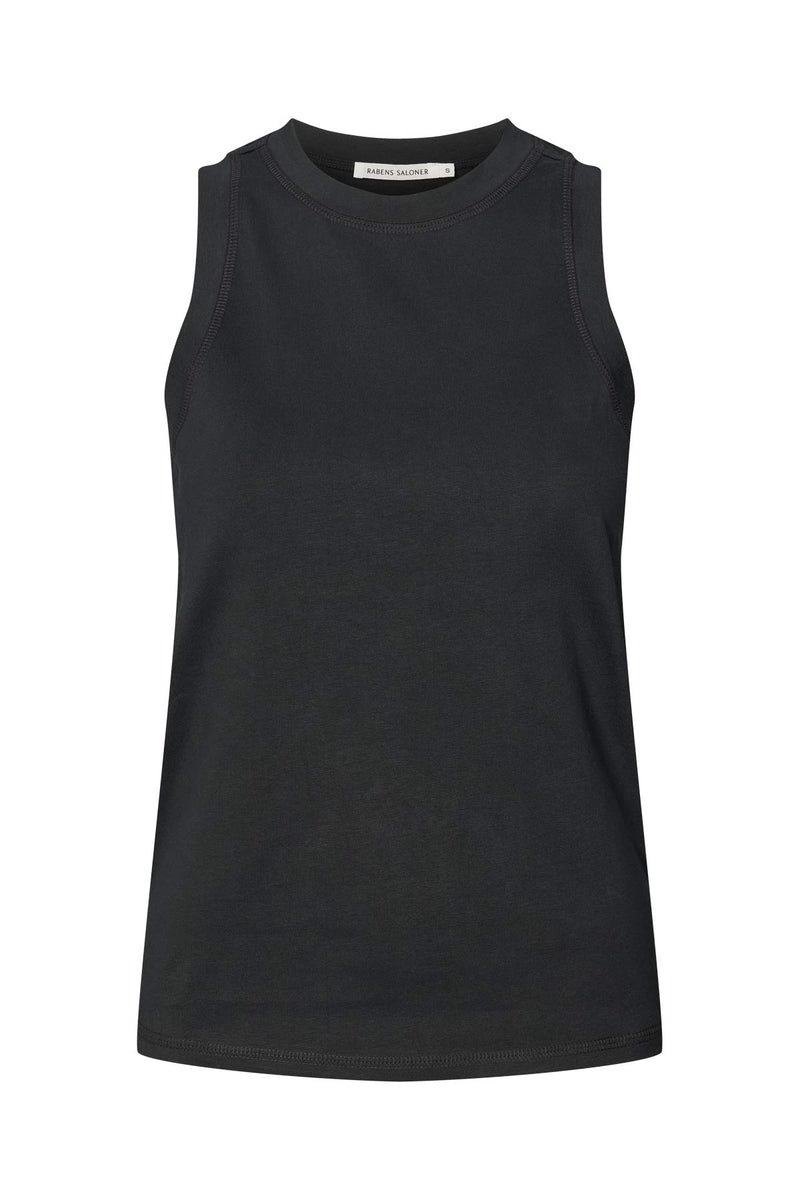 Johnny - Pima jersey tank top I Pirate black
