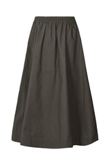 Guri - Poplin heavy full skirt I Pirate black